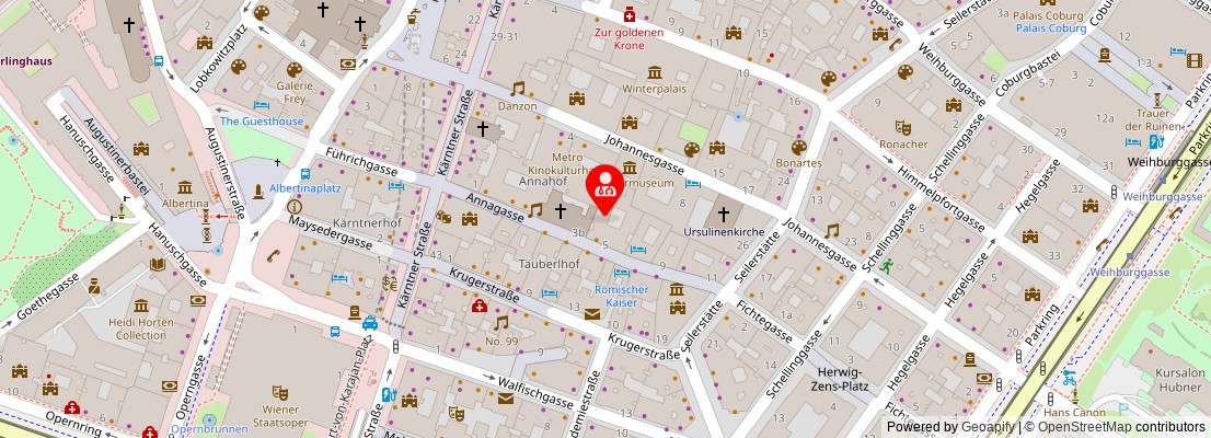 Street map section around the address