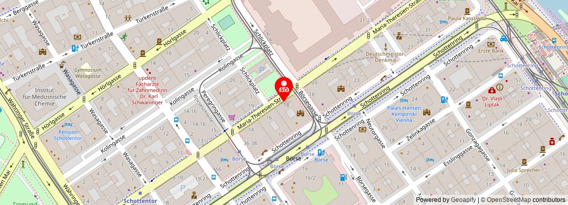 Street map section around the address