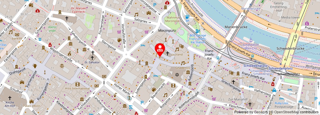 Street map section around the address