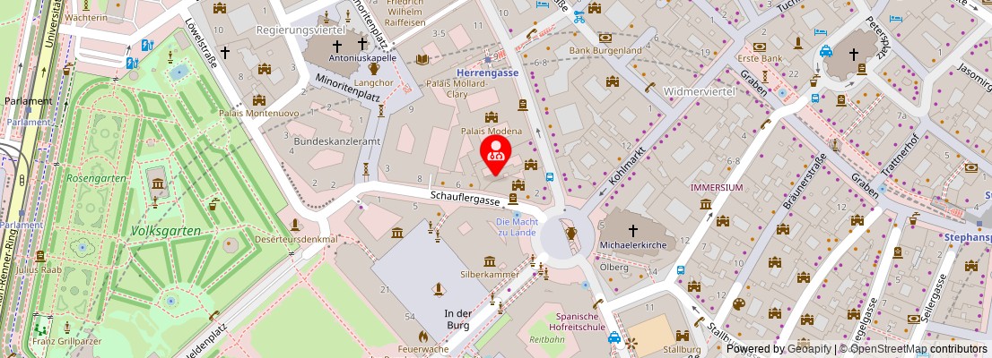 Street map section around the address