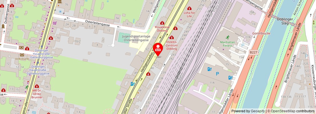 Street map section around the address