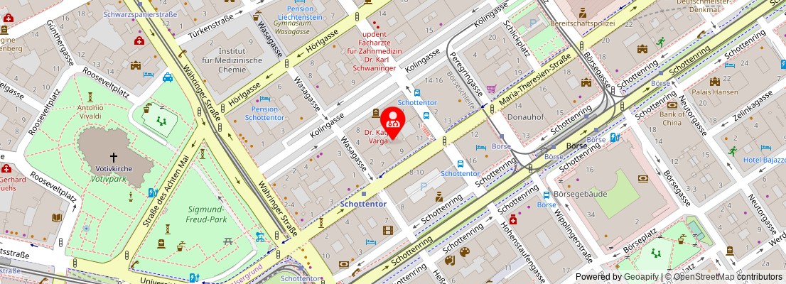 Street map section around the address