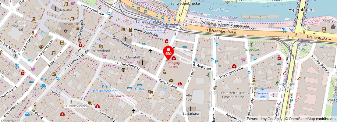 Street map section around the address