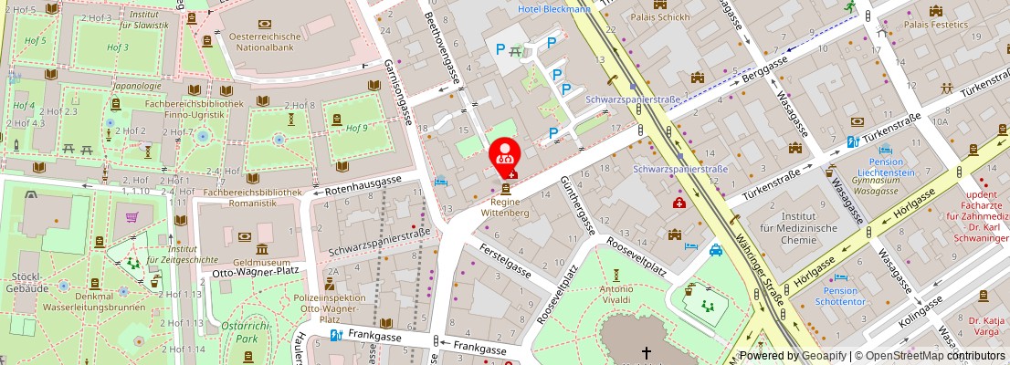 Street map section around the address