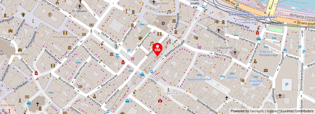 Street map section around the address