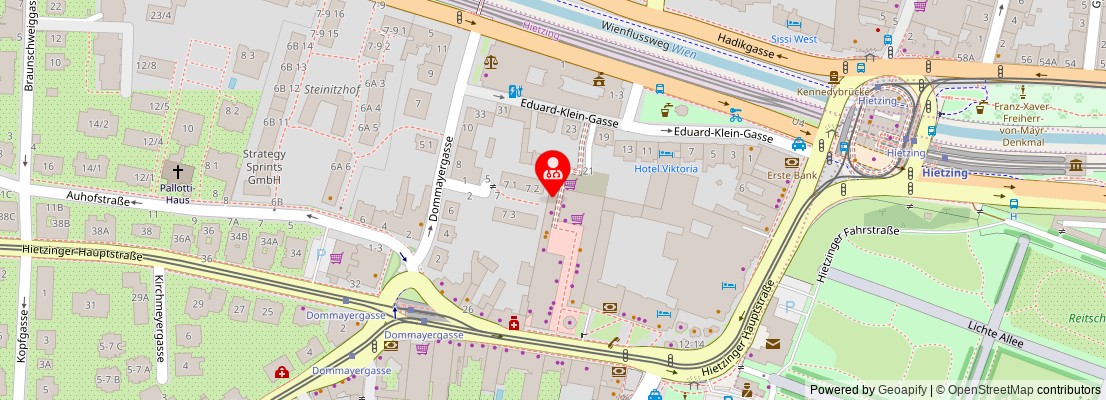 Street map section around the address