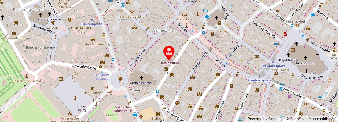 Street map section around the address