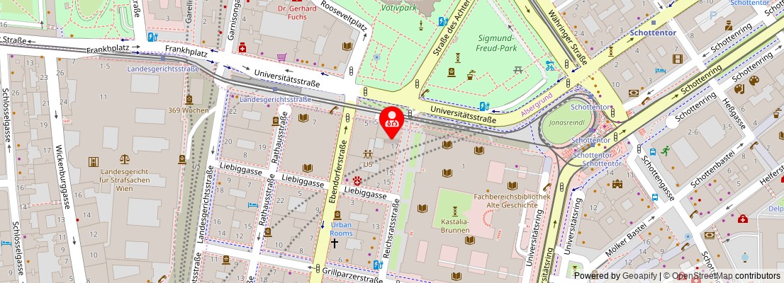 Street map section around the address