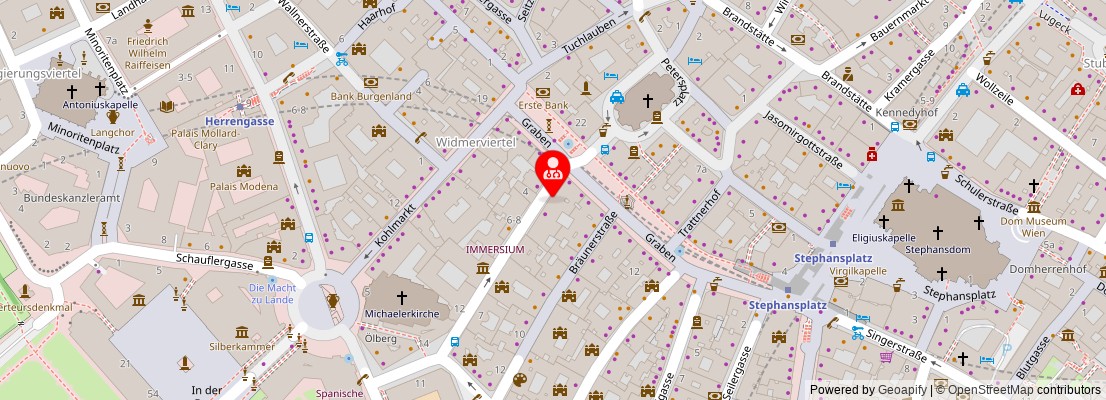 Street map section around the address