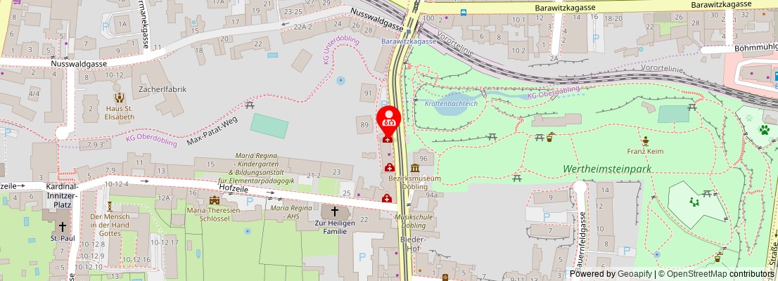 Street map section around the address