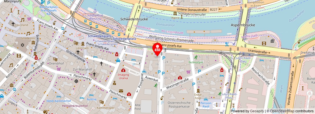 Street map section around the address