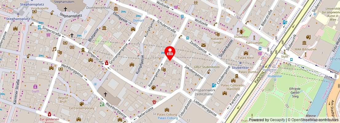 Street map section around the address