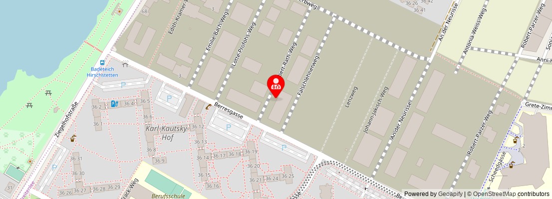 Street map section around the address
