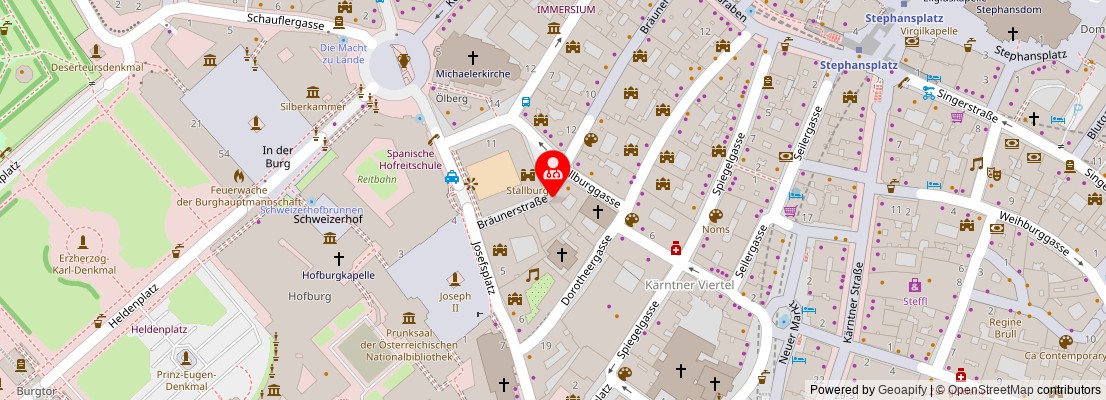 Street map section around the address