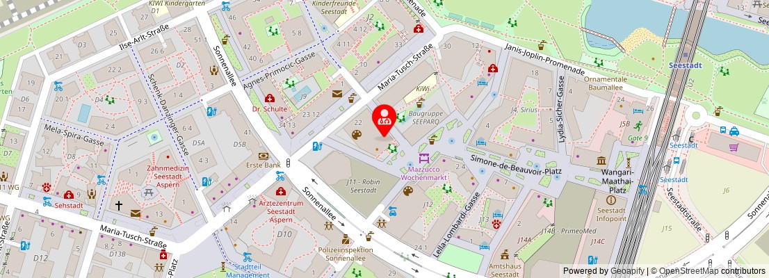 Street map section around the address
