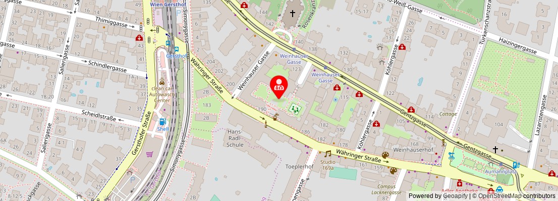 Street map section around the address