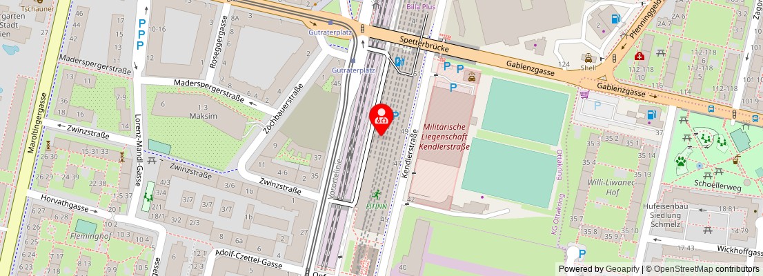 Street map section around the address