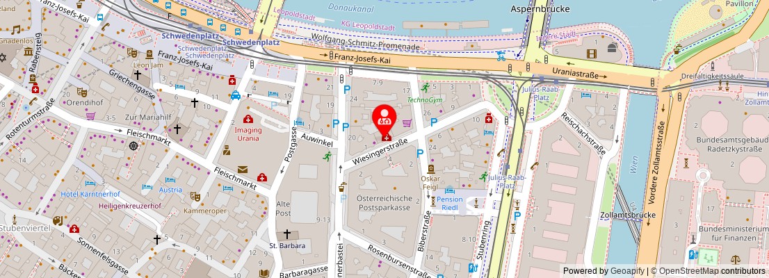 Street map section around the address