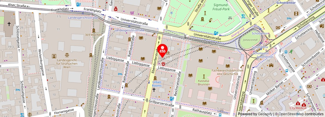 Street map section around the address