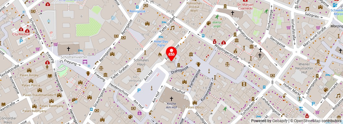 Street map section around the address