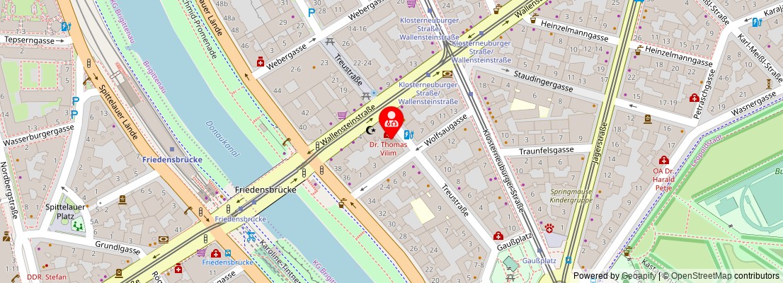 Street map section around the address