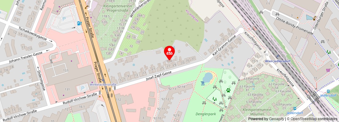 Street map section around the address