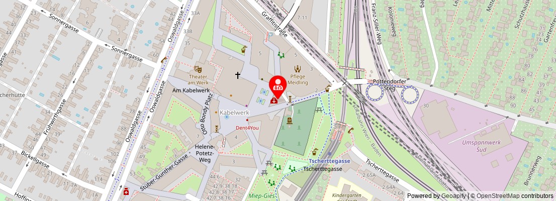 Street map section around the address