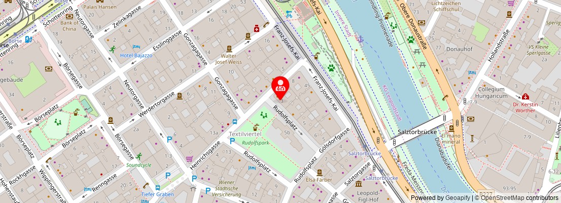 Street map section around the address