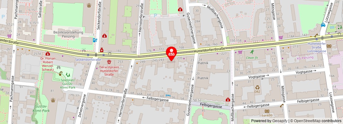 Street map section around the address