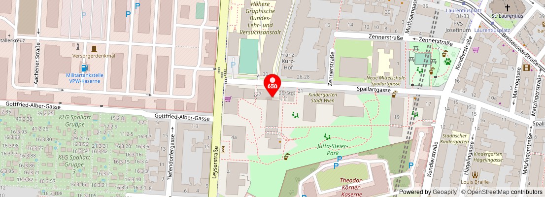 Street map section around the address