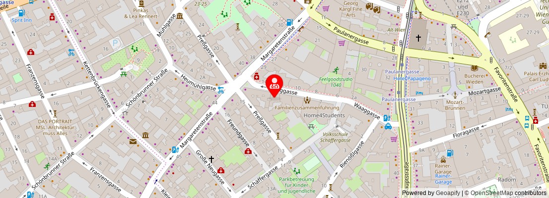 Street map section around the address