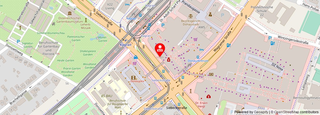 Street map section around the address