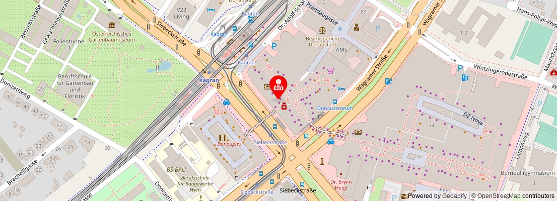 Street map section around the address