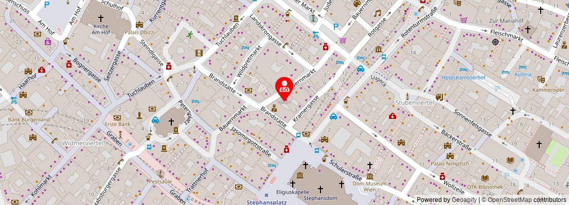 Street map section around the address