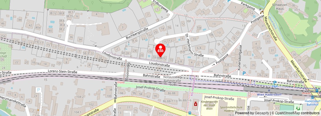 Street map section around the address