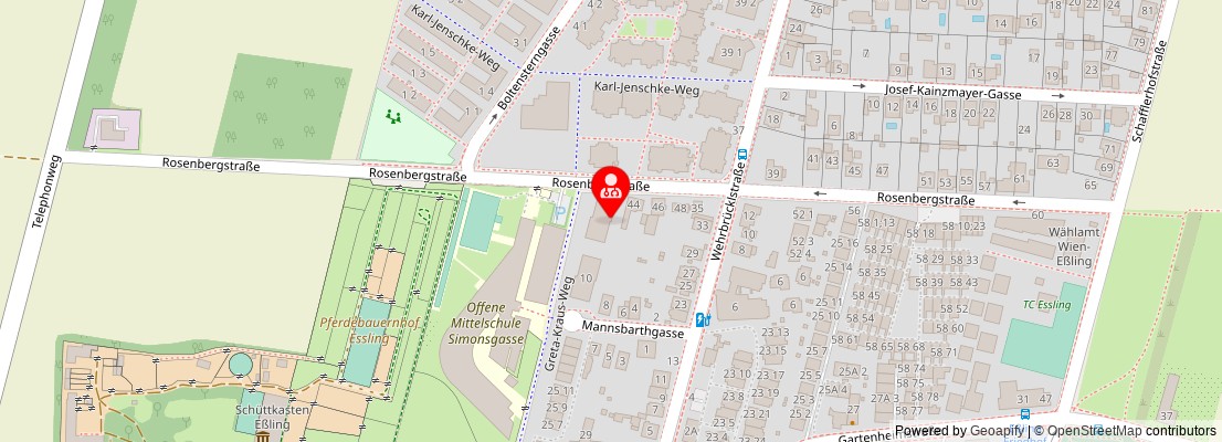 Street map section around the address