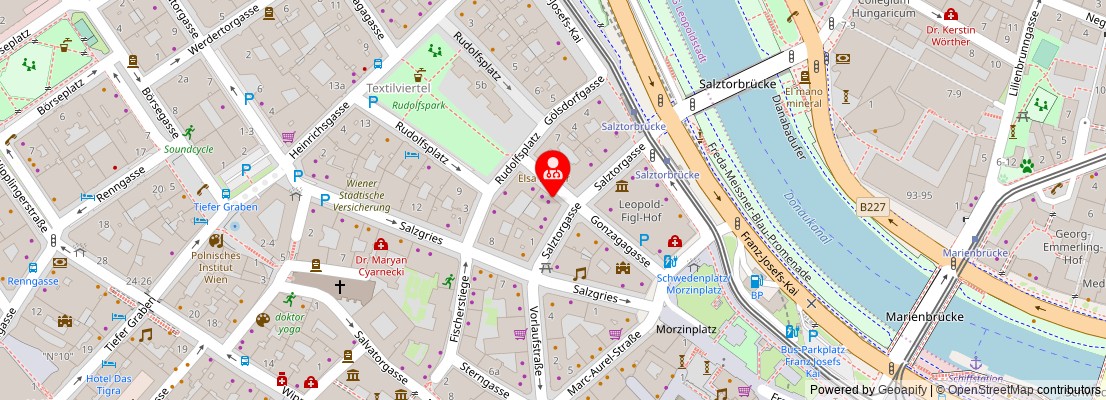 Street map section around the address