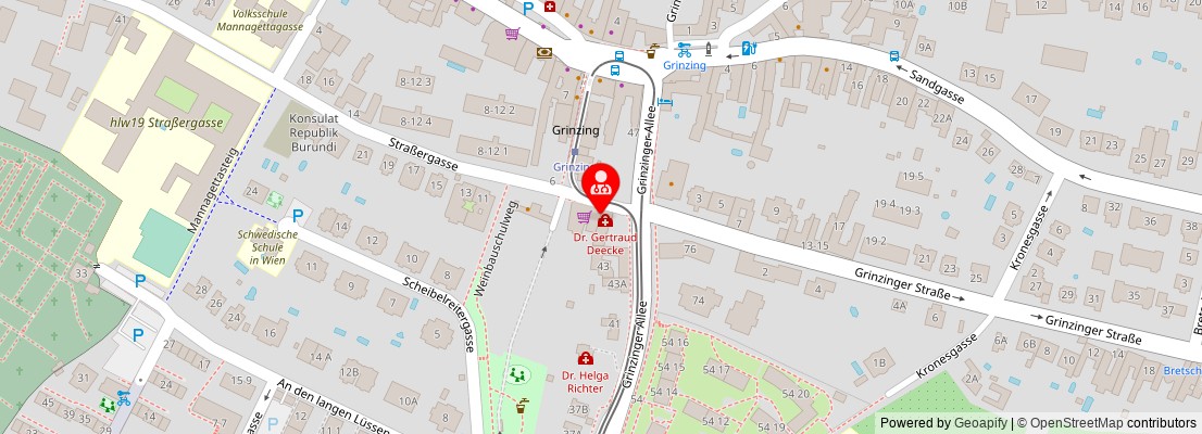 Street map section around the address
