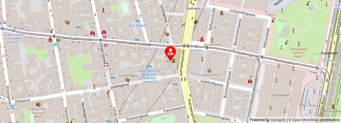 Street map section around the address