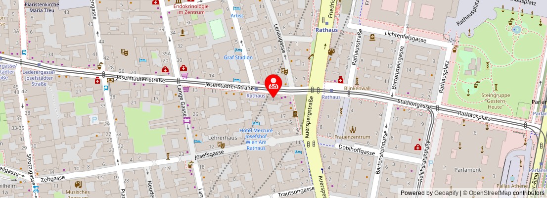 Street map section around the address
