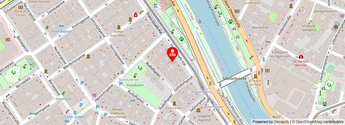 Street map section around the address