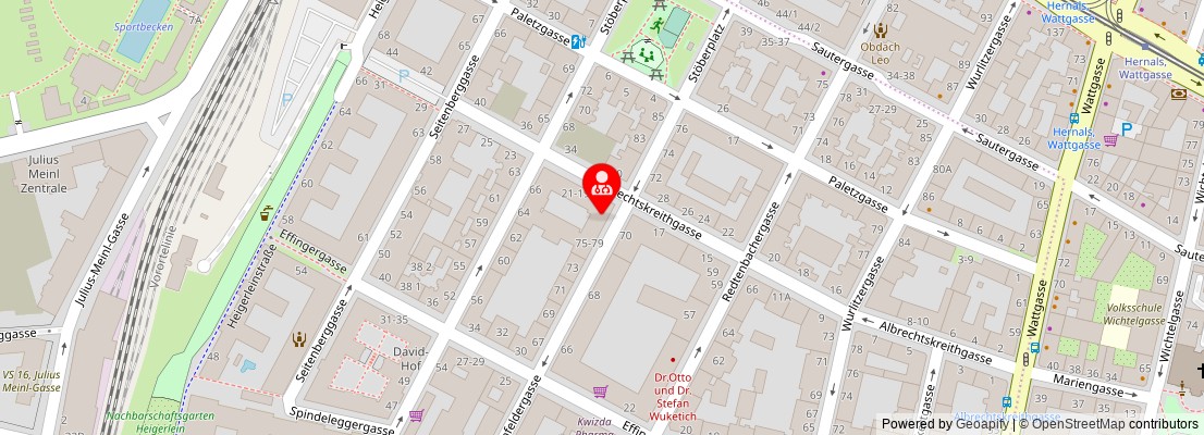 Street map section around the address