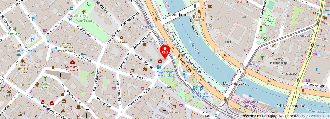 Street map section around the address