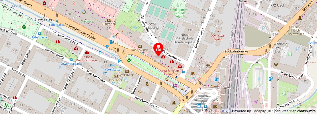 Street map section around the address