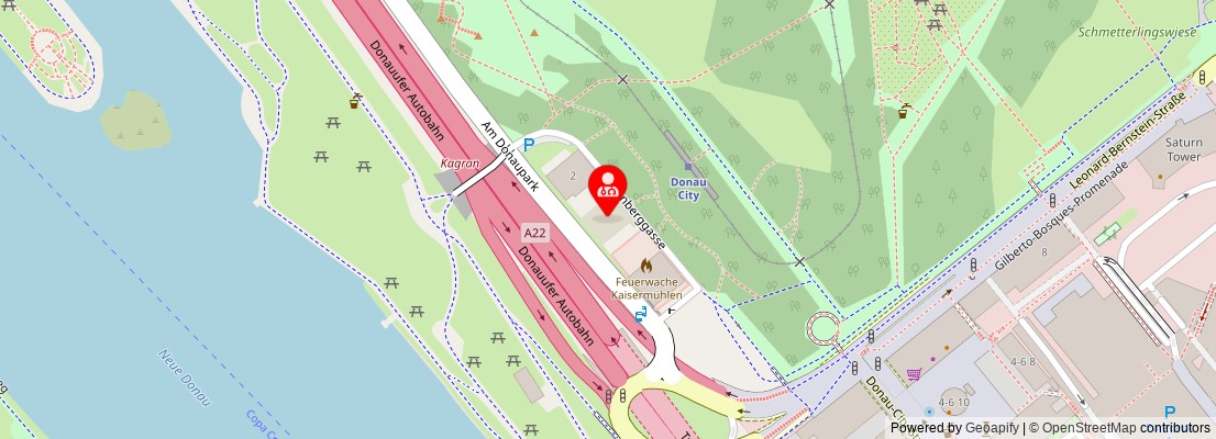 Street map section around the address
