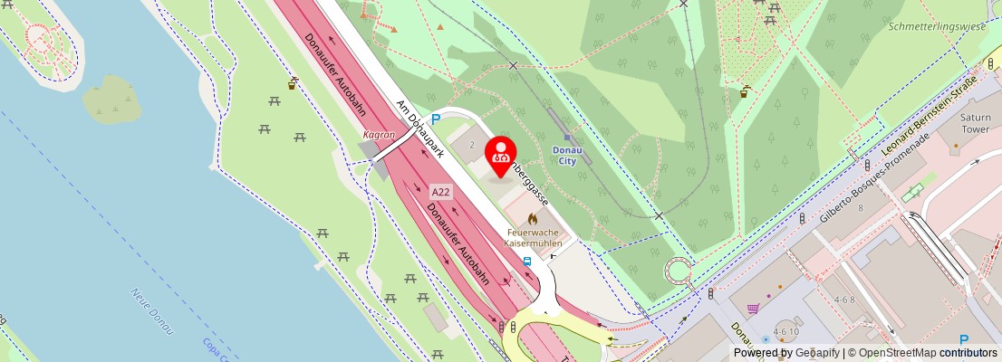Street map section around the address