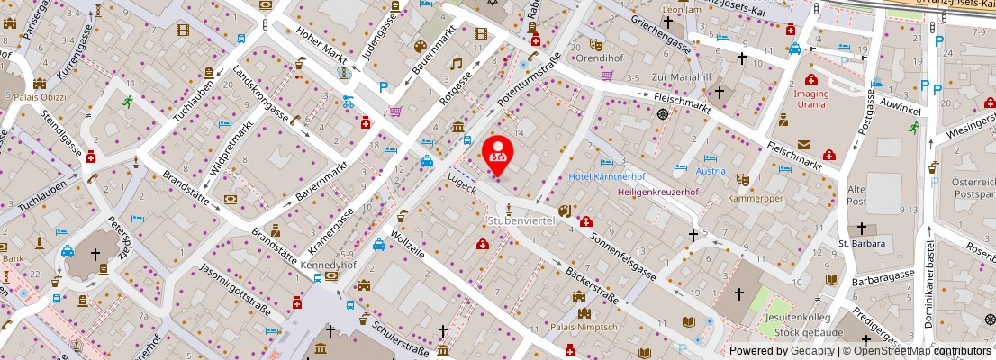 Street map section around the address