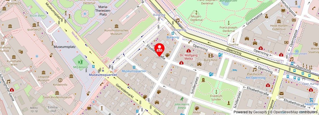 Street map section around the address