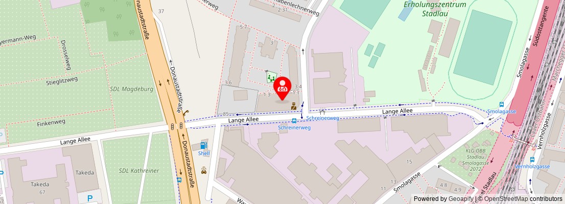 Street map section around the address