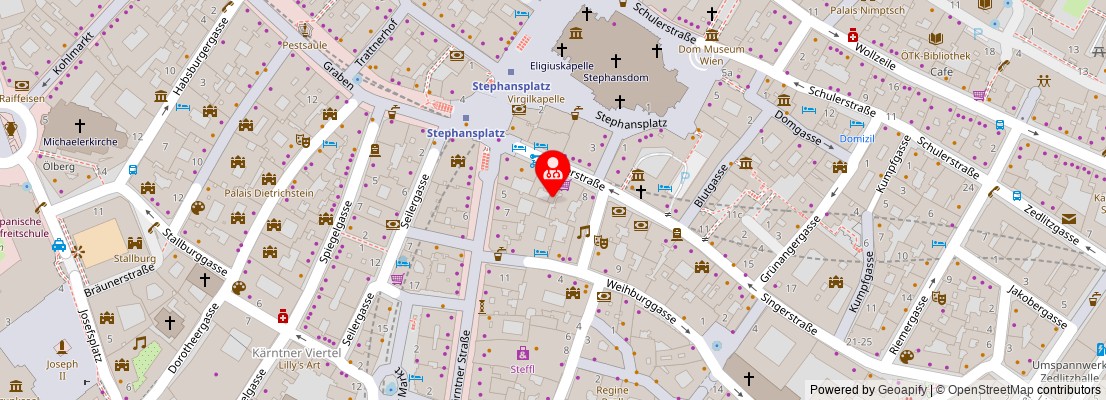 Street map section around the address